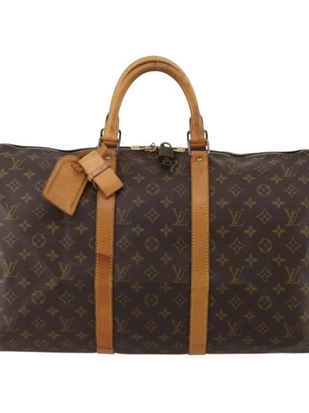 LOUIS VUITTON Monogram Keepall 50 Boston Bag M41426 LV Auth 187419A